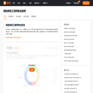 【网络高级工程师是做什么的_网络高级工程师就业前景】-猎聘